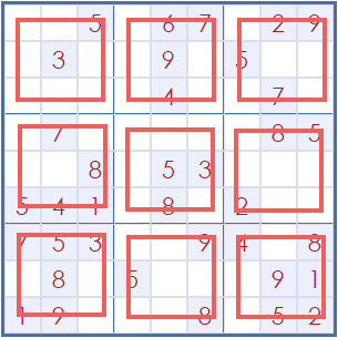 Sudoku Puzzle Game regions